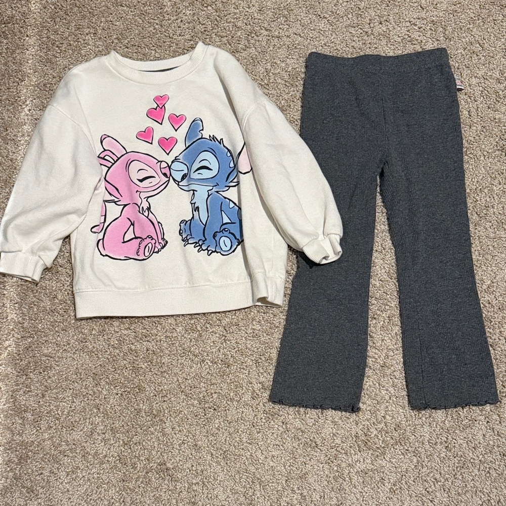 Disney Kids Matching Set - Cream and Dark Gray